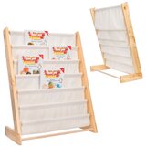 Kinder Home Dječja polica za knjige od drva 6 polica, Montessori 64x30x79 cm | shoptok.hr