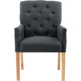 The Living Store Jedilni stoli z naslonjali za roke 2 kosa sivo blago - Jedilni Stol, (21495168) | Shoptok.si