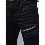 DStreet Men's Black Denim Cargo Pants