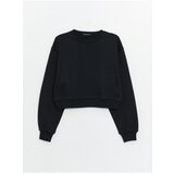 LC Waikiki Crew Neck Plain Long Sleeve Crop Women's Sweatshirt | shoptok.hr