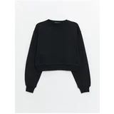 LC Waikiki Crew Neck Plain Long Sleeve Crop Women's Sweatshirt