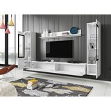 P & B Dnevni Regal Vera, Bela, Visoki Sijaj, 4-Delno, Led | Shoptok.si