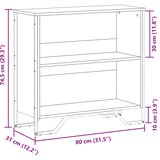  Regal za knjige boja hrasta 80x31x74,5 cm od konstruiranog drva | shoptok.hr