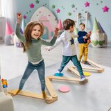  12-djelna balansirajuća greda s 6 balansirajućim kamenjem, slobodno kombinirana, od drva za djecu | shoptok.hr