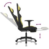 Igraća stolica tkanine s osloncem za noge crno-zelena | shoptok.hr