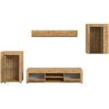 MID.YOU Dnevni Regal Jam, Barva Hrasta, 4-Delni | Shoptok.si