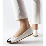 Gemre White ballet flats with patent toe Despins | shoptok.hr