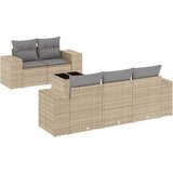 Maison Chic Seti vrtnega pohištva - Vrtna garnitura - Vrtni pohištvo set 6-delna z blazinami bež poli ratan, (21813564) | Shoptok.si
