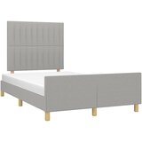  Okvir kreveta bez madraca svjetlosivi 120 x 200 cm od tkanine | shoptok.hr