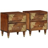 vidaXL Nočne omarice 2 kosi 40x33,5x46 cm Trden mangov les | Shoptok.si