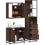 vidaXL 3-dijelni set kupaonskog namještaja boja smeđeg hrasta drveni | shoptok.hr