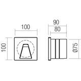  Redo 91195 - LED spoljno orijentaciono svetlo BAST LED/2,5W/230V IP65 siva | Eponuda.com