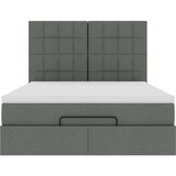  Otomanski krevet s madracem i LED tamnosivi 140x200 cm tkanine | shoptok.hr
