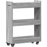 vidaXL Omarica s kolesi siva sonoma 60x22x79 cm inženirski les | Shoptok.si
