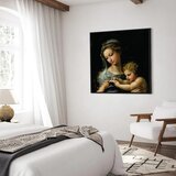  Slika - Rafael Santi – The Virgin of the Rose 80x80 U crnom drvenom okviru | shoptok.hr