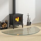 vidaXL Staklena ploča za kamin polukružna 1200 x 600 mm Cijene