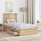  Okvir za krevet s uzglavljem Sonoma hrast 90 x 190 cm | shoptok.hr