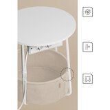  Stolić za odlaganje sa ugrađenim fiokama i USB portovima NOIRA bež/bela | Eponuda.com