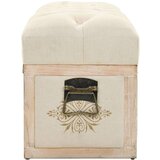 vidaXL klupa za pohranu 110 cm krem od masivne jelovine i tkanine | shoptok.hr