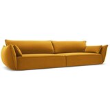 Mazzini Sofas Gorčično rumena žametna sedežna garnitura 248 cm Vanda – | Shoptok.si