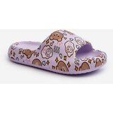 Kesi Children's lightweight slippers with purple teddy bears by Evitrapa cene