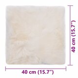  Jastučići za stolice 2 kom bijeli 40 x 40 cm prava ovčja koža | shoptok.hr