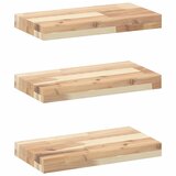  Plutajuće police 3 kom 40x20x4 cm Neobrađeno puno drvo akacije | Shoptok.si