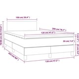  Krevet box spring s madracem LED ružičasti 120x200cm baršunasti | shoptok.hr