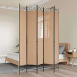  5-Panelni Pregrađivač Bež 200 x 220 cm Tkanina - Bež 200 x 220 cm | shoptok.hr