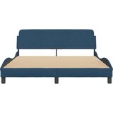 vidaXL Posteljni okvir z vzglavjem moder 160x200 cm blago | Shoptok.si