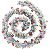 vidaXL Božična girlanda z gumbi in LED lučkami Zelena 20 m PVC | Shoptok.si