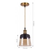 Brilagi LED Luster na sajli R GLASS 1xE27/60W/230V prečnik 15,5 cm zlatna/dimljeno bež | Eponuda.com