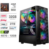 MEGA Računalnik TWR S7 R7-8700F/RTX4070/32GB-DDR5/2TB-4.0/750W/Brez OS RGB, (21286836) | Shoptok.si