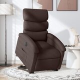 Maison Chic Električni naslanjač - Relax naslanjač s funkcijo vstajanja temno rjavo blago, (22061605) | Shoptok.si