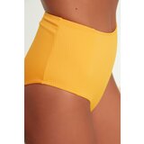 Trendyol Mustard Textured Cup Stitched Bikini Bottoms | shoptok.hr