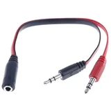 Audio kabl 3,5mm stereo jack (M) na 2x3,5mm stereo jack (2xM)