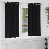  Zavjese za blackout s prstenovima 2 pcs Crna 175 x 140 cm | shoptok.hr