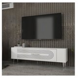 Hanah home tv polica Retrol3 white silver