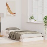 Krevetna konstrukcija Bijelo 100 x 220 cm Čvrsto borovo drvo | shoptok.hr