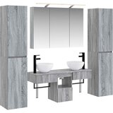  Set namještaja za kupaonicu 6 kom. Siva Sonoma | shoptok.hr