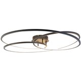 QAZQA Stropna svetilka črna 78 cm z LED 3 stopnjami zatemnitve - Rowin | Shoptok.si
