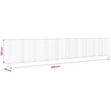  Gabionski zid s poklopcima od pocinčanog čelika 600 x 30 x 100 cm | shoptok.hr