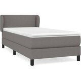  Krevet s oprugama i madracem tamnosivi 90 x 190 cm od tkanine | shoptok.hr