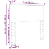  Uzglavlje s uzglavljem Bijelo 75 cm Konstruirano drvo | shoptok.hr