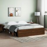 Maison Chic Posteljni okvir - Dvoposteljna postelja - Zakonska postelja rjavi hrast 140x190 cm-J14883, (21771698) | Shoptok.si
