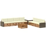  Set vanjskih sofa 8 kom. Prirodna i krem Poliester | shoptok.hr