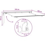  Skrovita tenda Pijesak 3,5 x 2 m tkanina | shoptok.hr