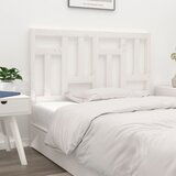Maison Chic posteljno vzglavje - vzglavna omarica - nočna omarica belo 125,5x4x100 cm trdna borovina, (21706219) | Shoptok.si