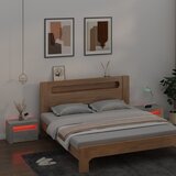  Noćni ormarići 2 kom s LED svjetlima boja betona 60x35x40 cm | shoptok.hr
