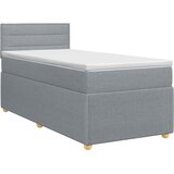  Boxspring krevet s madracem Svjetlosiva 90 x 190 cm Tkanina | shoptok.hr